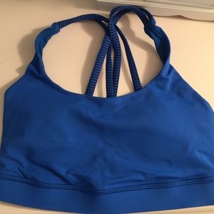 Lululemon blue sports bra, gently used, size 2