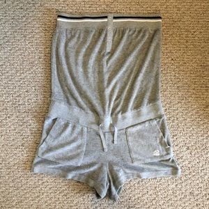 Nike Athletic Department Gray Terry Cloth Romper