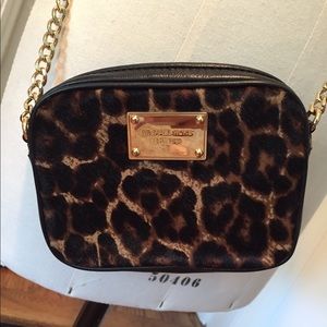 MK leopard cross body
