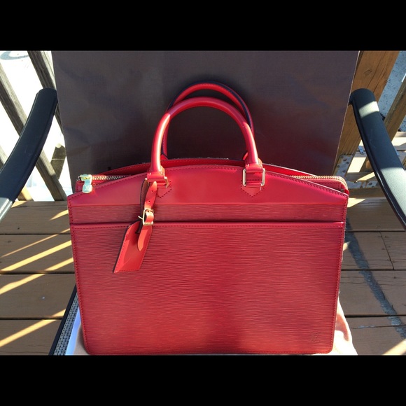 Authentic Louis Vuitton Riviera Red Satchel!