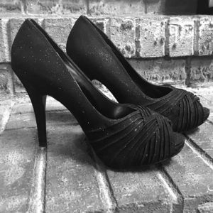 Sparkling Peep Toe Heels