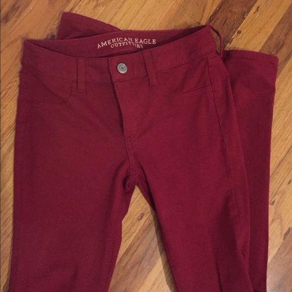 AE jeggings. Red 4 long