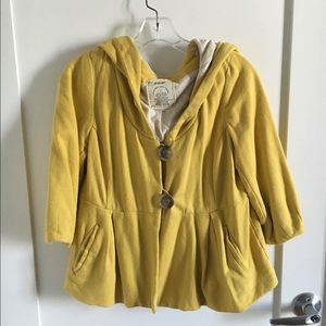 Yellow cotton hoodie