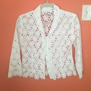 Lilly Pulitzer White Jacket/ Blazer