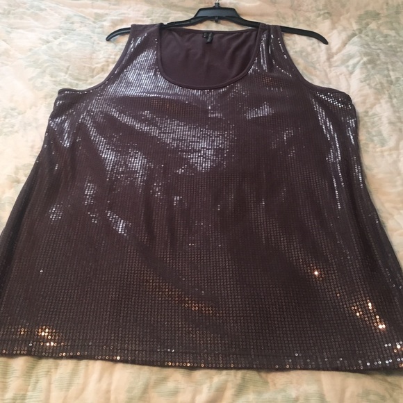 Maurice's sequin front tank top plus size 2