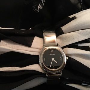 Silver jewelry watch.