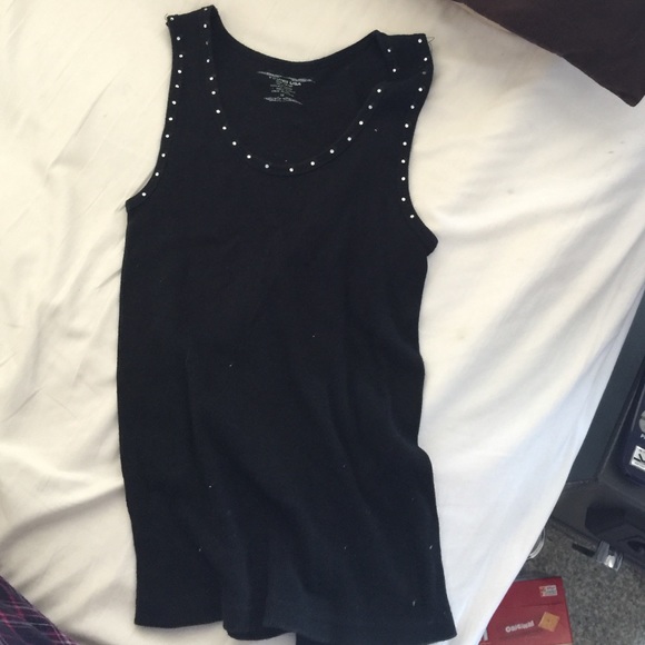 Black studded tank