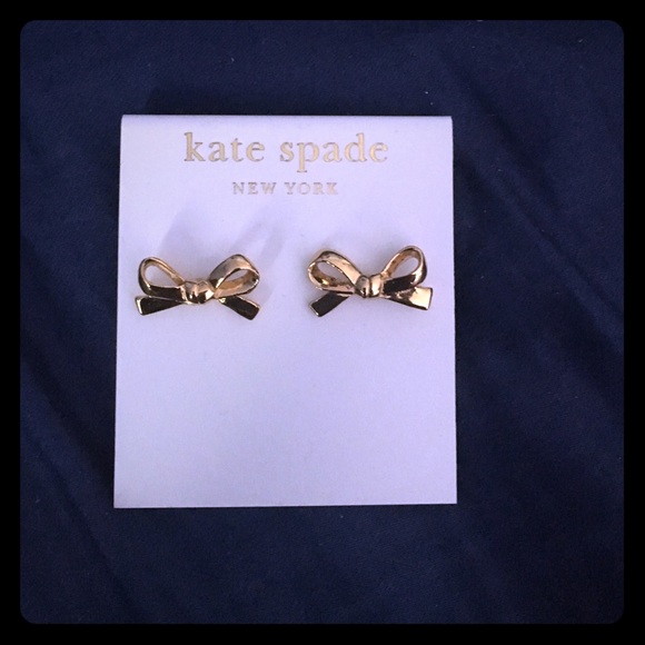 Kate spade gold bow earrings