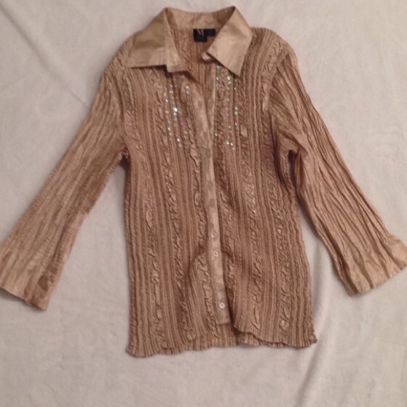 Gold blouse size small