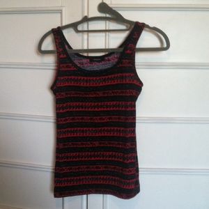 Black and red tank top