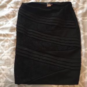 Black pencil skirt