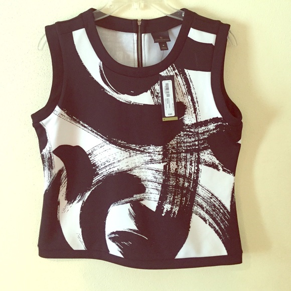 Worthington Black and white top