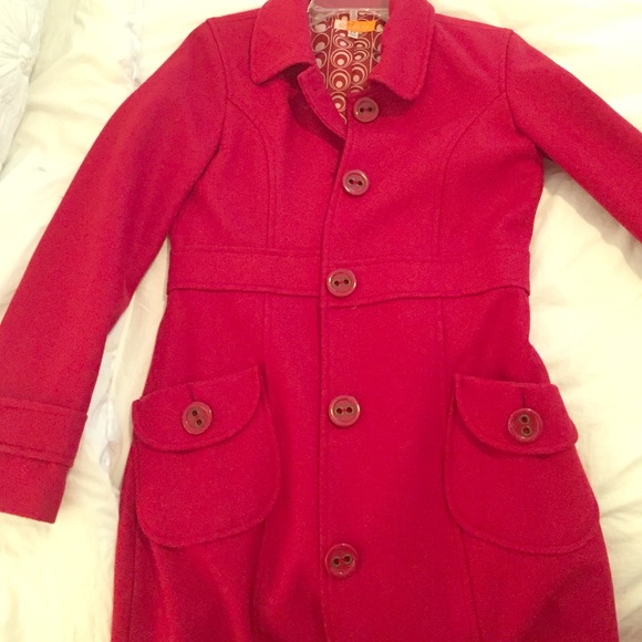Red trench coat