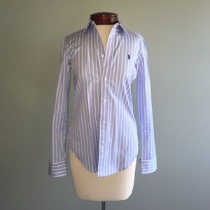 Ralph Lauren Button Down Blue Stripe