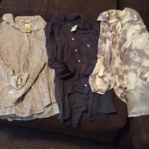 bundle: 3 button down collared shirts