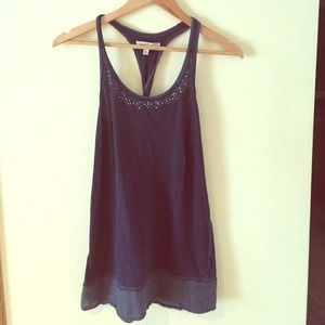 Abercrombie navy detail tank top