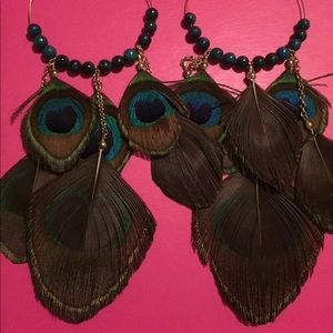 Peacock earrings