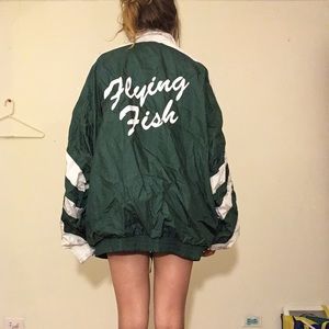 Flying fish swim team wind breaker