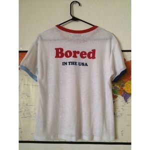 Pull&Bear "Bored in the USA" Ringer Tee