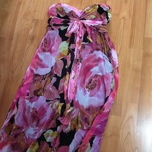 🌺 Pink floral maxi dress