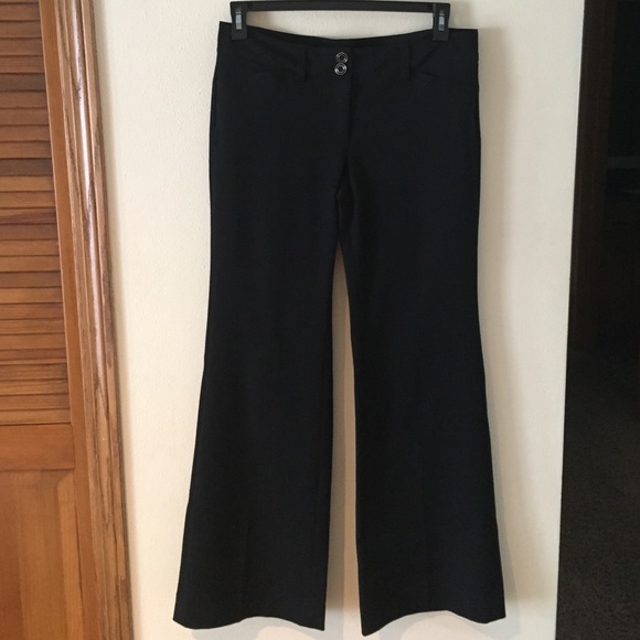 Black wide leg dress pants