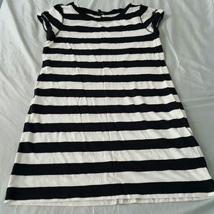 Striped B&W T Shirt Dress Sz XL