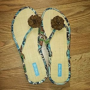 Vera Bradley Straw Sandals