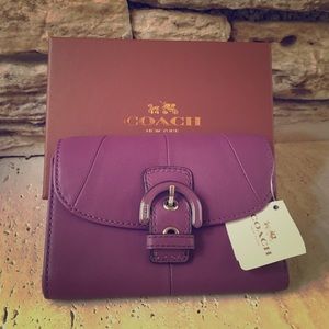 Coach Purple Buckle Wallet