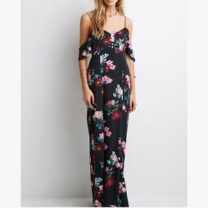 NWOT Floral Cold-Shoulder Maxi Dress
