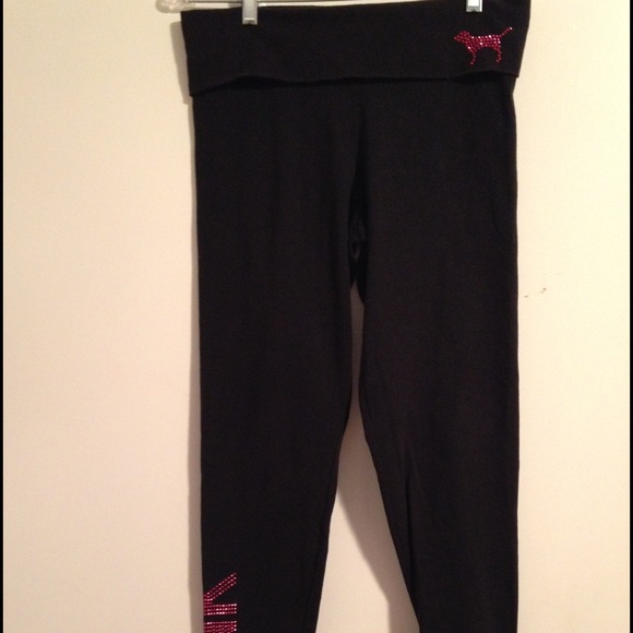 Rhine stone vs pink leggings