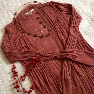 NWOT Lauren Conrad Rose Cardigan