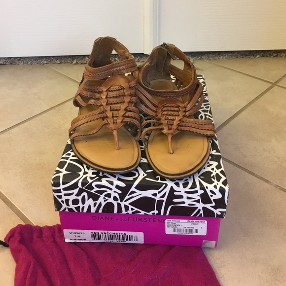 Diane Von Furstenberg tan sandals