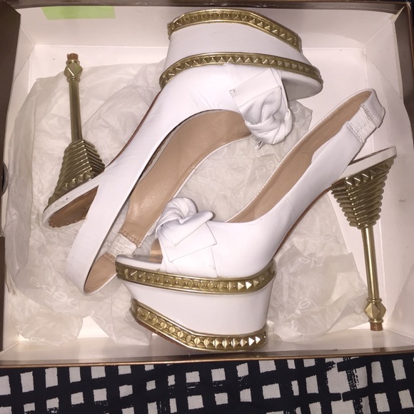 White BEBE dita shoe