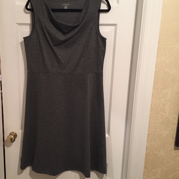 Lands end sleeveless gray jersey dress