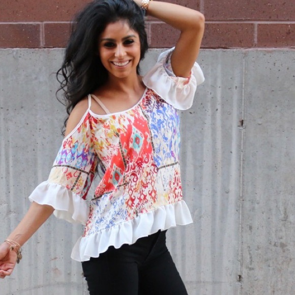 Boho Ruffle Top - Picture 2 of 3