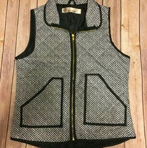 Herringbone Print Vest