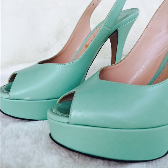 PALTER DeLISO PeepToe Sling-back Pumps - Picture 4 of 4