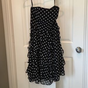 Strapless black/white dress