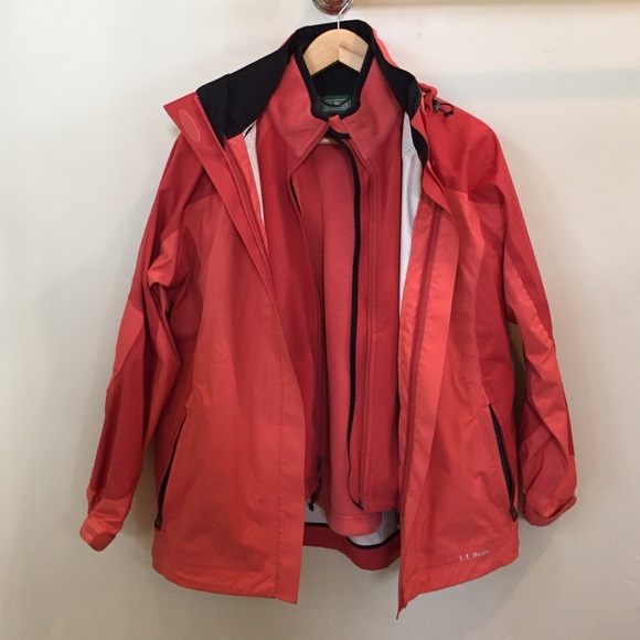 Amazing LL Bean TWO piece fleece rain jacket
