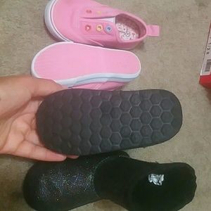 Size 8 (pink) size 7 (boots)