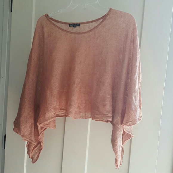 Eileen Fisher Aztec Cropped Poncho Shear Top