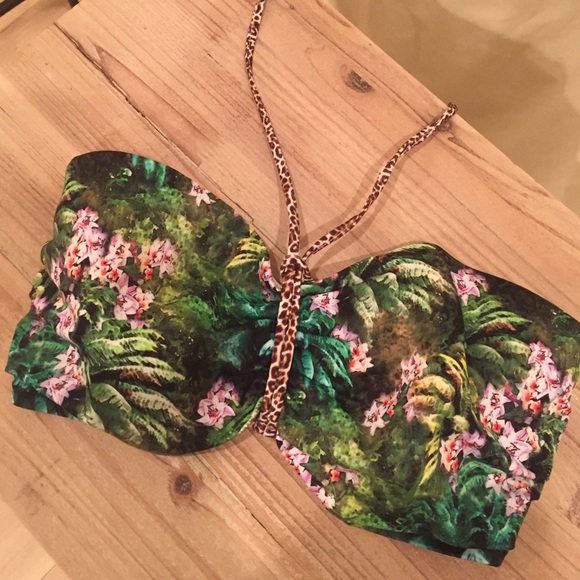 Freya "rumble" palm print / leopard swim suit 34G