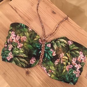 Freya "rumble" palm print / leopard swim suit 34G