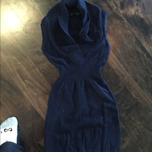 Navy sweater dress, xs