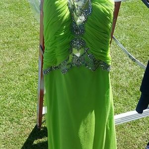 Lime green prom dress