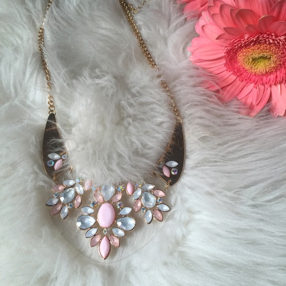 ASOS Jewelry - Pink & Gold Lucite Statement Necklace