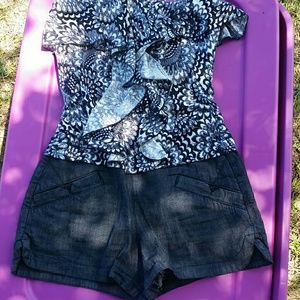 Black & white romper