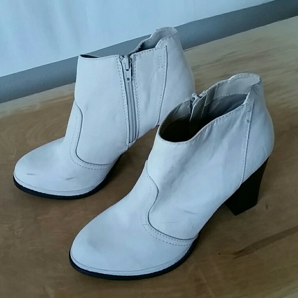 White Suede Ankle Booties Nasty Gal Shoe Cult