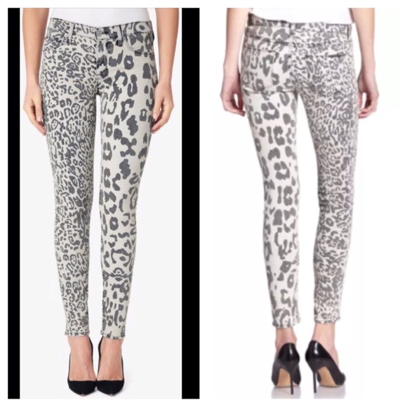 hudson leopard jeans