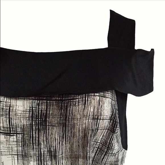 Anthropologie Silk Off the Shoulder Top w/Pattern - Picture 2 of 2